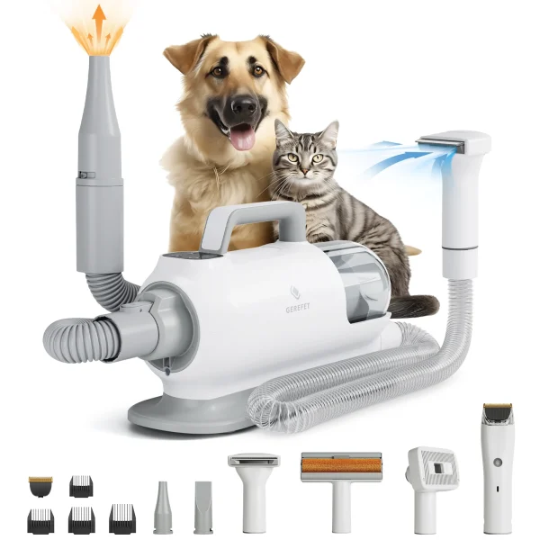 Pet Grooming System with Dryer & Hair Vacuum