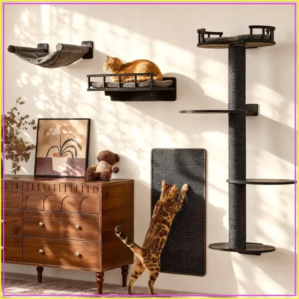 Cat Wall Jungle Gym (Black)