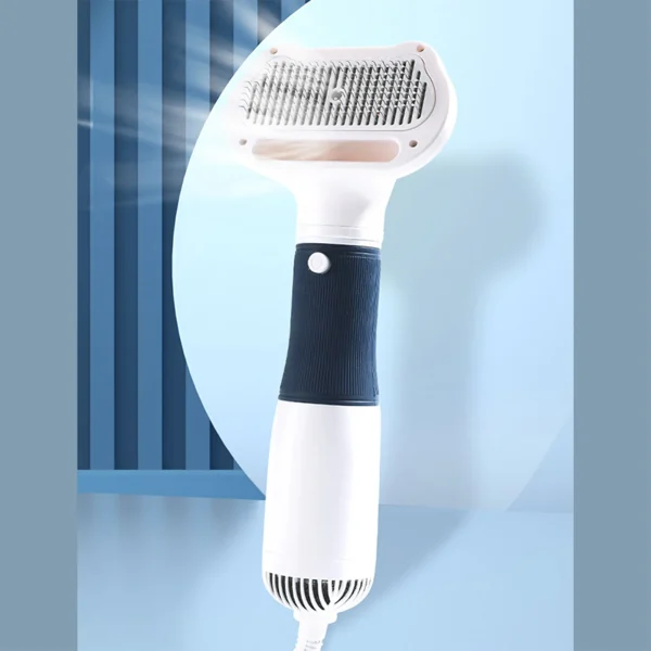 Pet Dryer with Slicker Brush and Nozzle Attachments