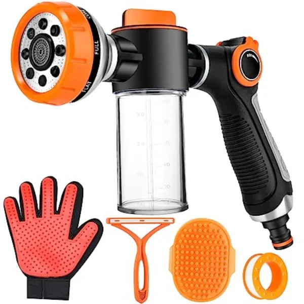 Hose Attachment Nozzle with Soap Dispenser