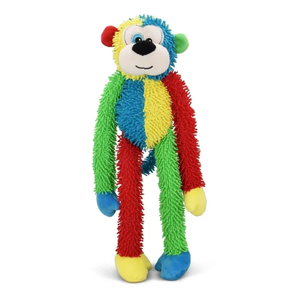 Monkey Plush Dog Toy with Squeakers